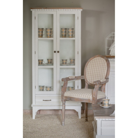 Krzesło z podłokietnikami tapicerowane PALIDA ALURO