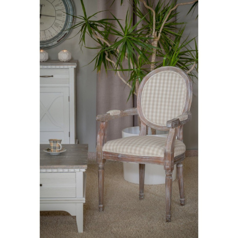 Krzesło z podłokietnikami tapicerowane PALIDA ALURO