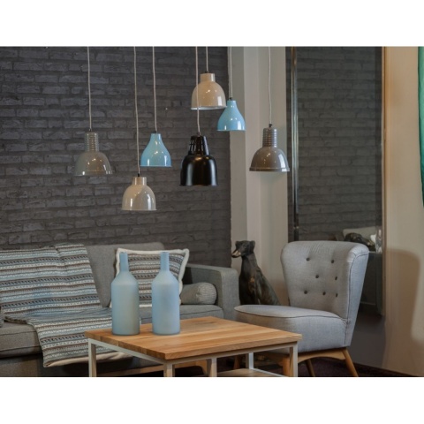 Niebieska metalowa lampa wisząca NUNO ALURO