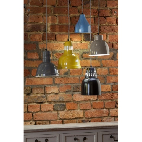 Niebieska metalowa lampa wisząca NUNO ALURO