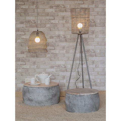 Nowoczesny metalowy okrągły stolik BALEO ALURO 1